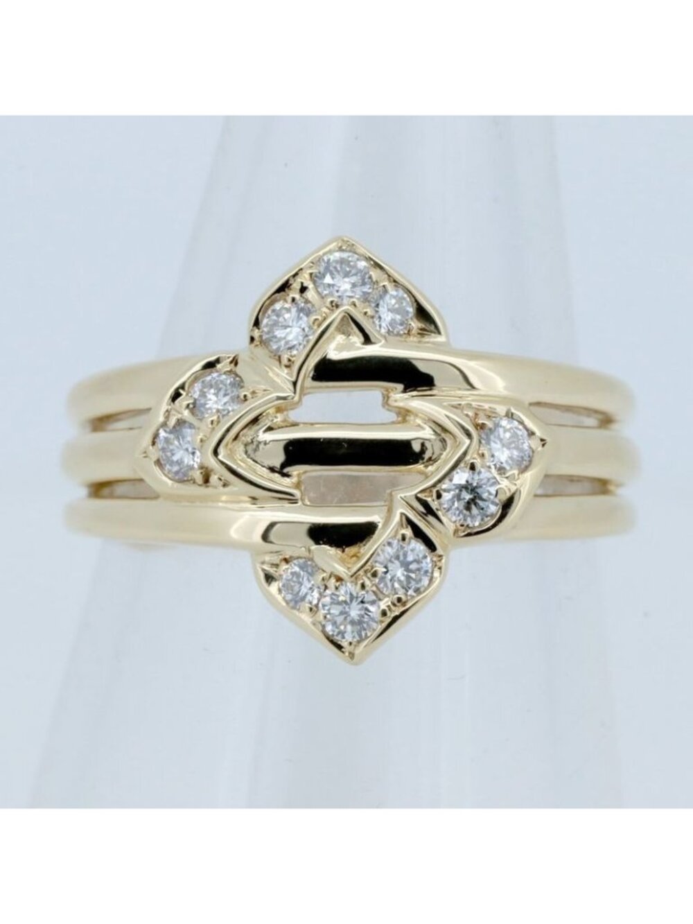 Dior Diamond Ring Size 13 18K Yellow Gold